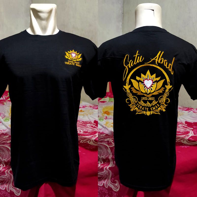 kaos satu abad PSHT bordir lengan pendek/ kaos PSHT SATU ABAD