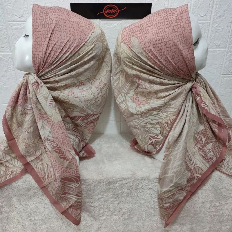 hijab segiempat voal printing/denay kw 09