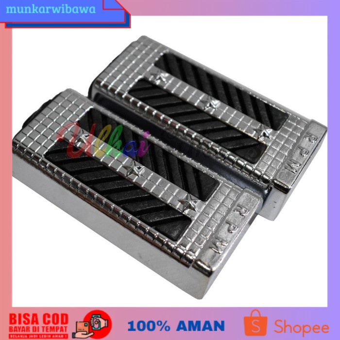(BISA COD) Variasi Aksesoris Foot Step Besi Depan Motor Murah Terlaris - Silver (