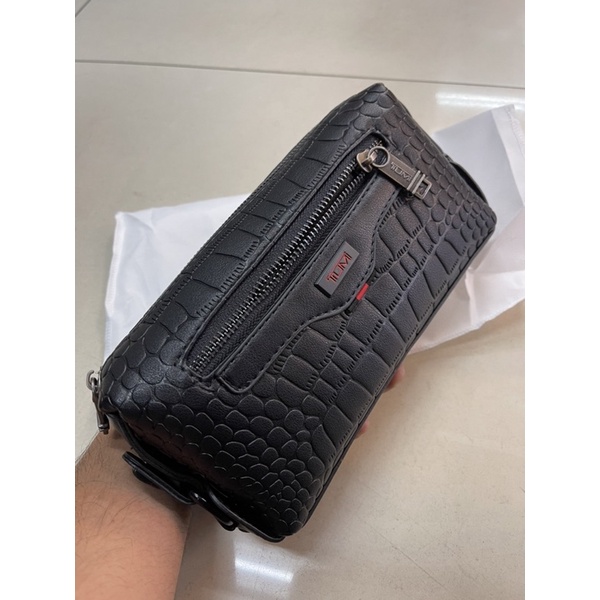 Clutch Tumi 66-4 leather Tas Tangan Card mirror pria/wanita