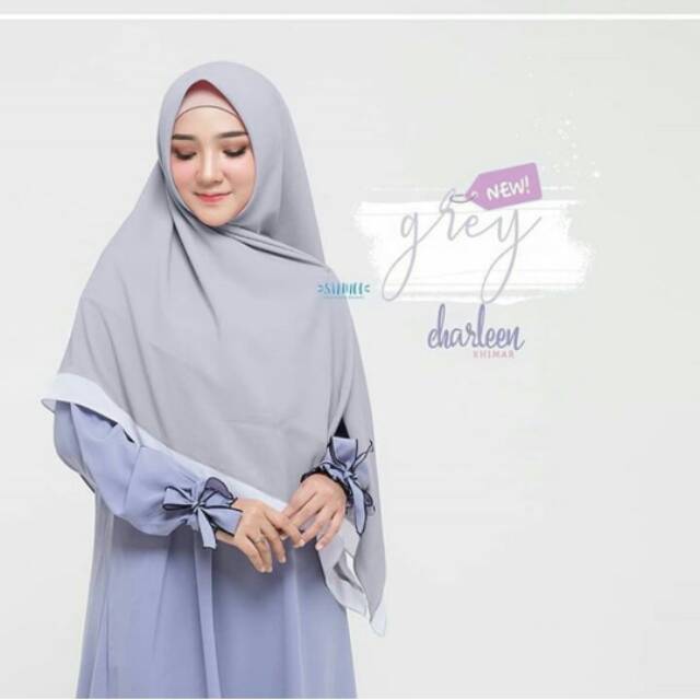 Khimar Hijab Semi Instan List Diamknd Crepe