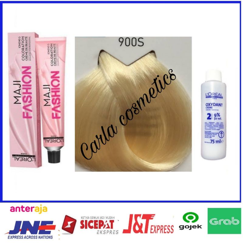 cat rambut Loreal majifashion 900S + oxidan't L'oreal / pewarna rambut Loreal majifashion / hair col
