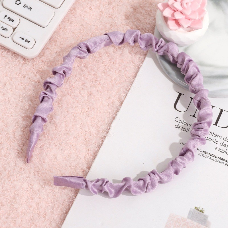 Toko1234. | BANDO korea kerut scrunchie headband warna pastel-Bando Korea Ungu