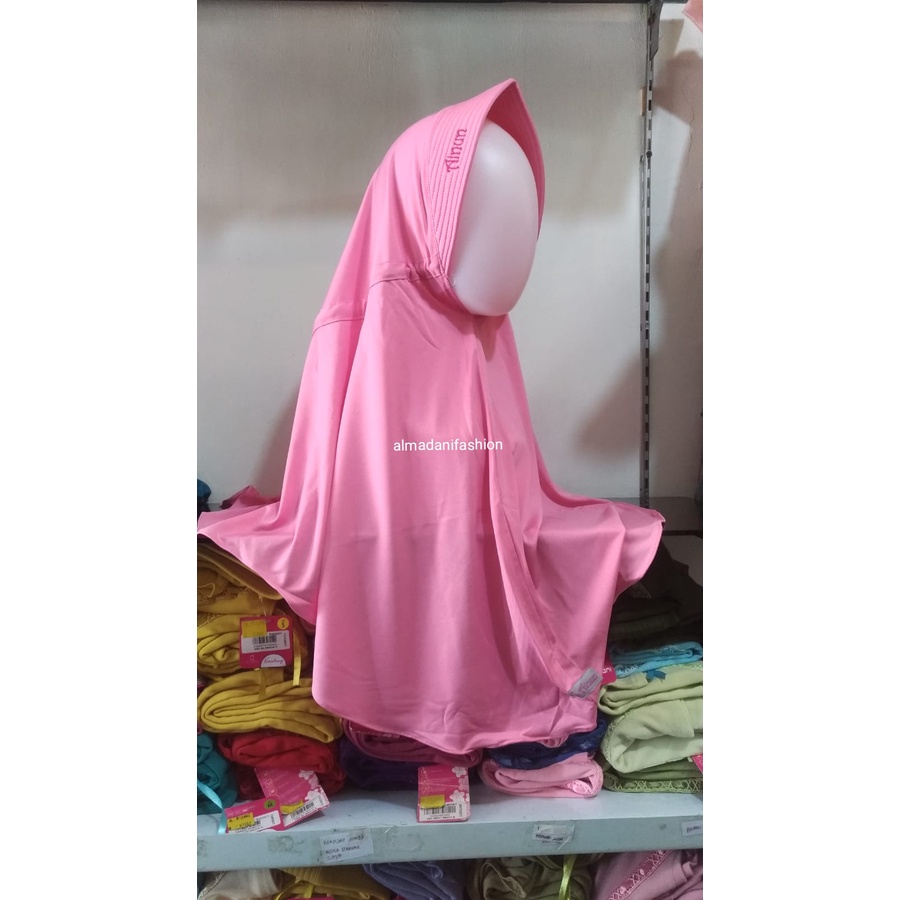Bergo Afifah New Ainun Hijab Bergo Serut Jersey Polos Standar Terbaru Original