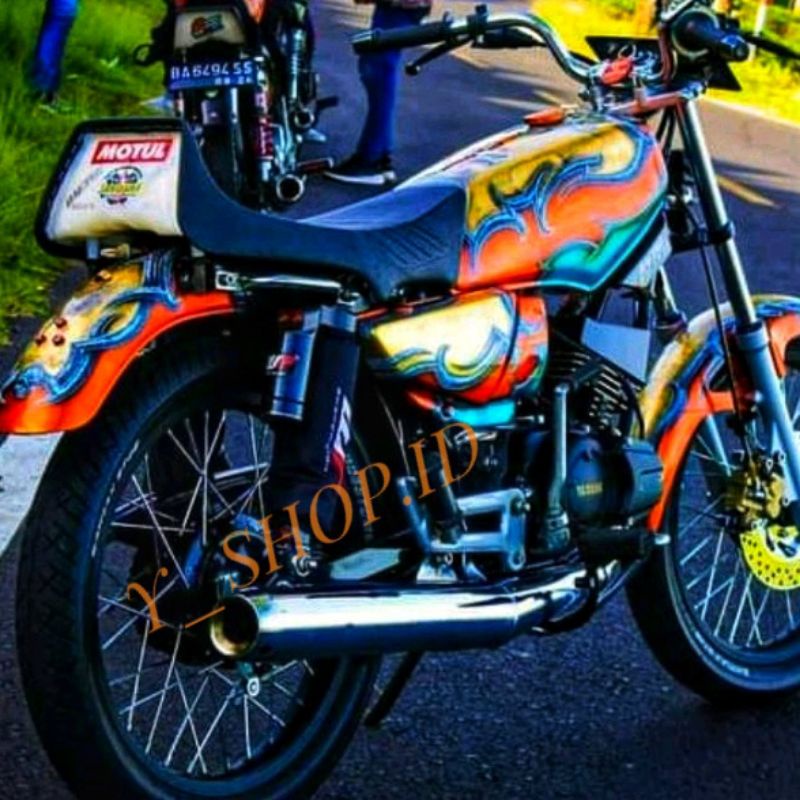 Jok Motor Modifikasi Rx King Centang Model Perahu Origanal