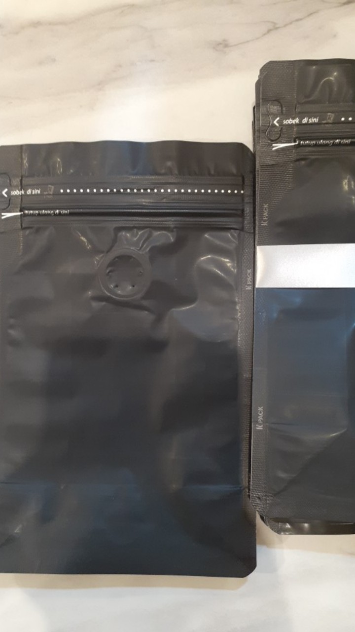 Flat Bottom 750 S Valve Kemasan Kopi 200g 250g Coffee Bag Packaging Kpack Ecer Grosir