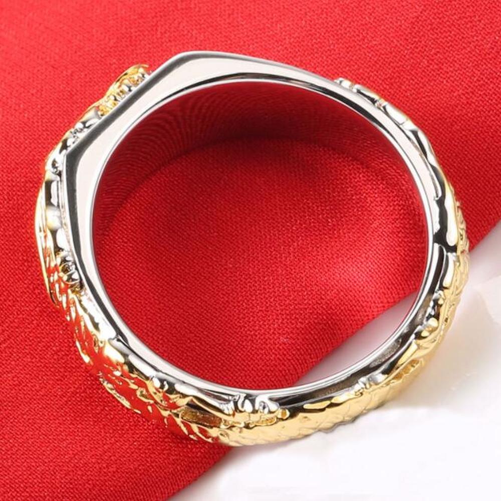 Hewan Naga Baja Titanium Cincin Berlian Perak Emas Aksesoris Perhiasan Fashion Pria Zirkonia Kubik Rings