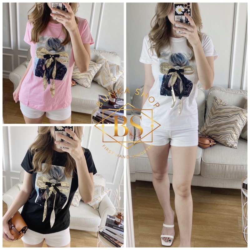 KAOS VOGUE PITA GOLD IMPORT // KAOS WANITA IMPORT