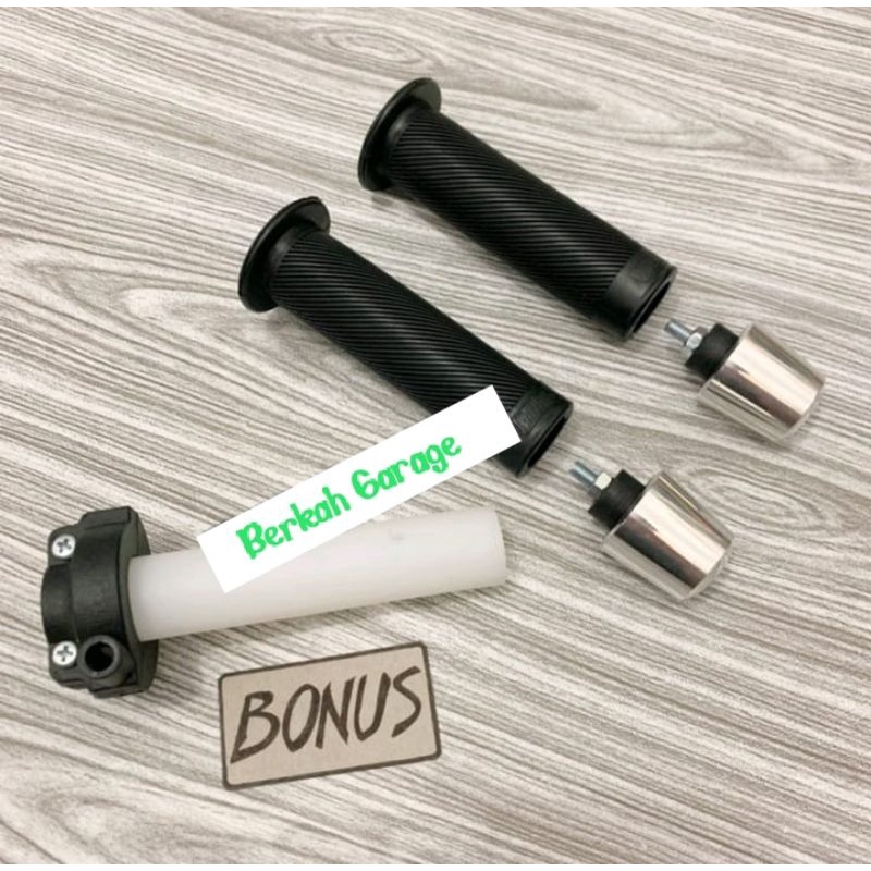 Handgrip Bulu Lembut Plus Jalu Stang Bar And Crum Plus Rumah Gas