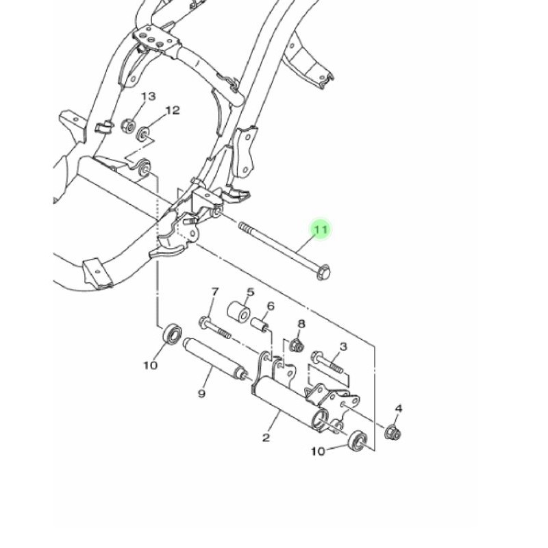 AS TENGAH SWING ARM FORK SASIS MIO SPORTY SMILE SOUL FINO KARBU ORIGINAL YGP 5TL-F5181-01