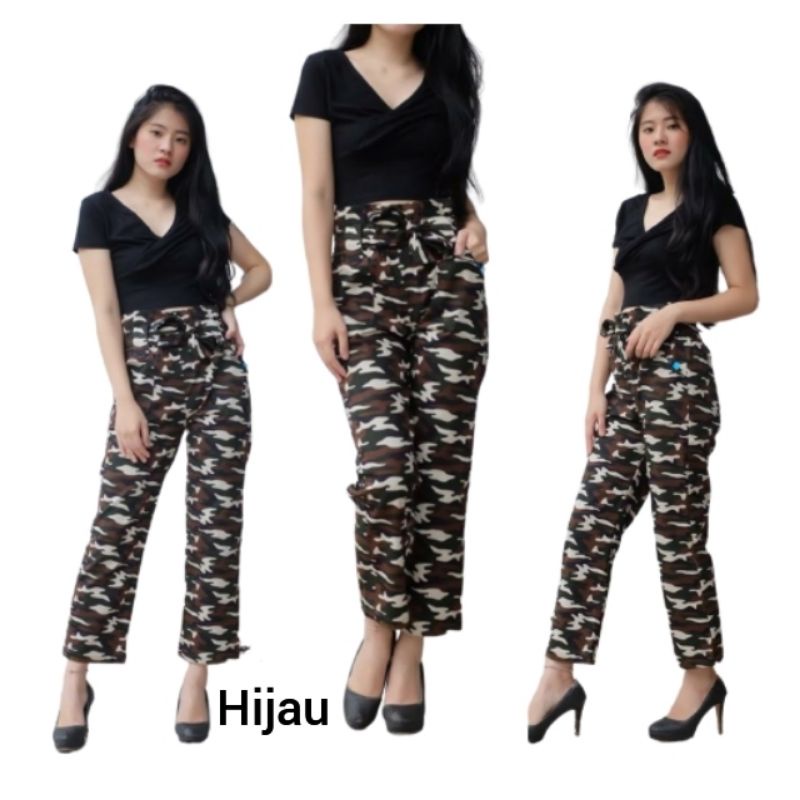 Celana Panjang Wanita / Celana Army / Loreng / Celana Army Senam