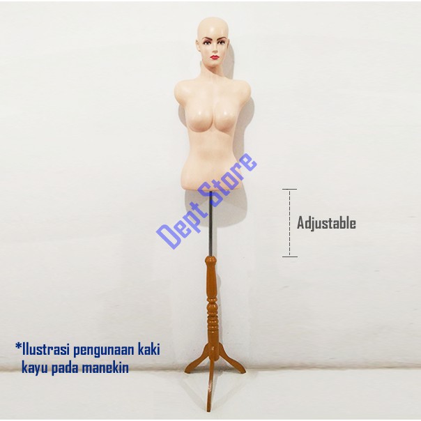 PROMO PAKET MANEKIN CEWEK BODI TORSO BOTAK + SHOCK MANEKIN + KAKI MANEKIN