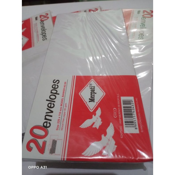 

KIKY AMPLOP PUTIH MERPATI NO.90 @ 20 PCS