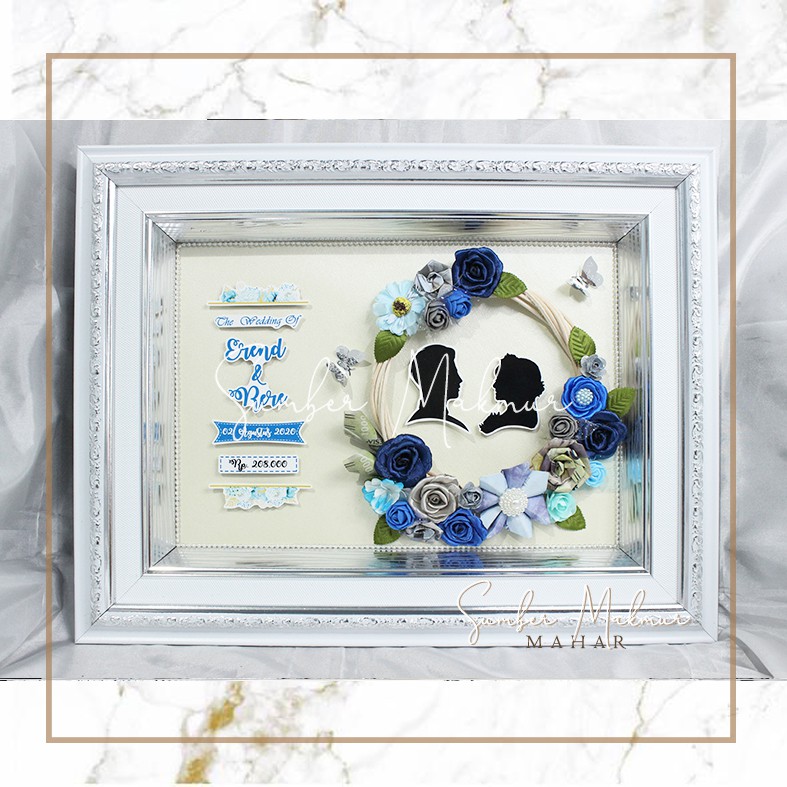 PO TERMURAH!!! Ukuran 35x45 Custom Mahar Rustic / Frame mahar rustic / Mahar Murah