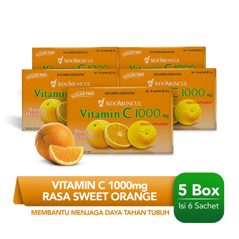 

Paket Sido Muncul Vitamin C 1000 mg Serbuk Orange - Jaga Daya Tahan Tubuh (5 Box)