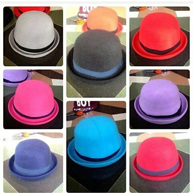 Bowler hat topi bulat caplin dewasa