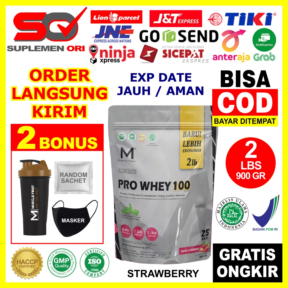 MuscleFirst M1 Pro Whey 100 2Lb Muscle First M1 Pro Whey 100 2 Lb 900 Gr ASLI ORI HALAL BPOM MuscleF