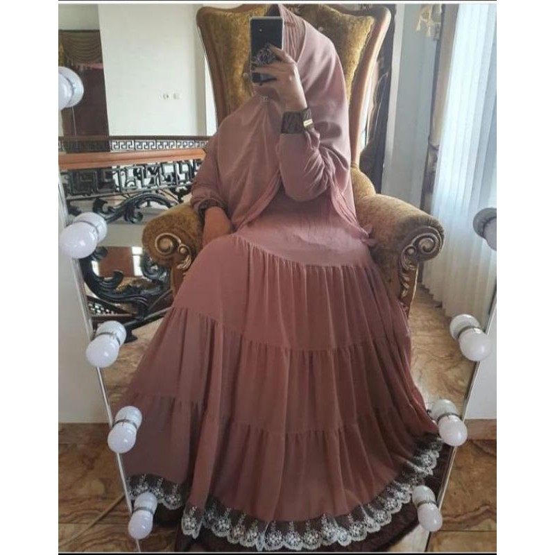 GAMIS SYARI FULL CERUTY / GROSIR TANGAN PERTAMA TERMURAH