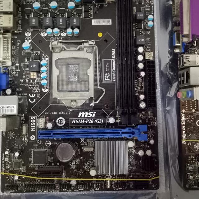 Model Baru.. Motherboard Mobo Intel H61 LGA 1155 Onboard MSI