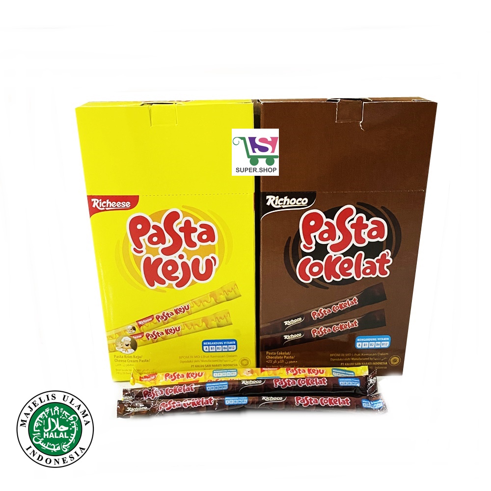 Richeese Nabati PASTA Keju / Richoco Pasta Cokelat (isi 30 pcs)