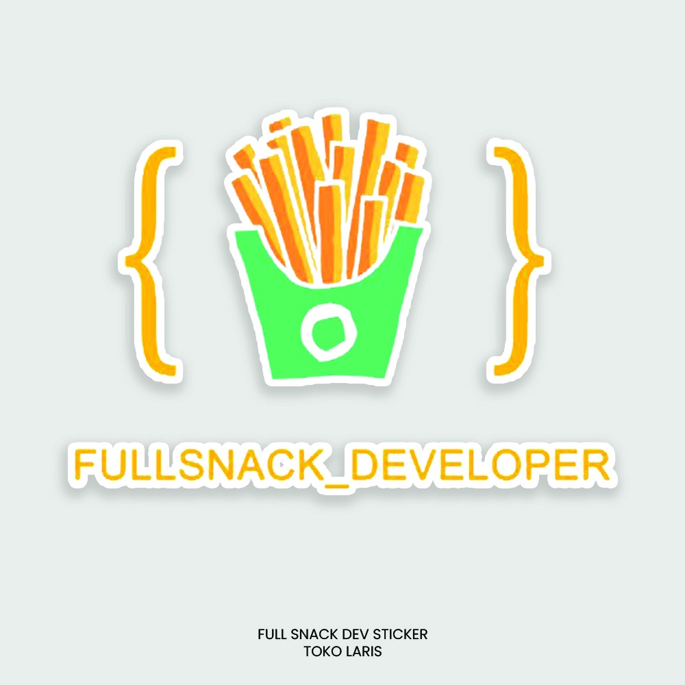 Sticker FULL SNACK DEV Untuk Sticker Laptop, Tumblr, Helm, Case