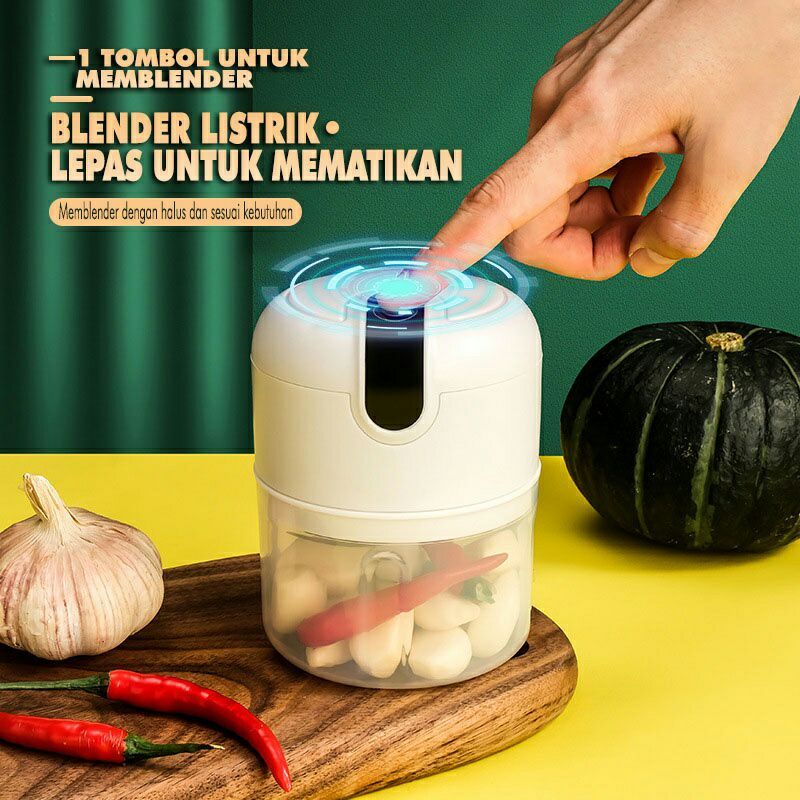 Makassar V42 Blender bumbu dapur 3 mata pisau chopper mini portable USB rechargeable