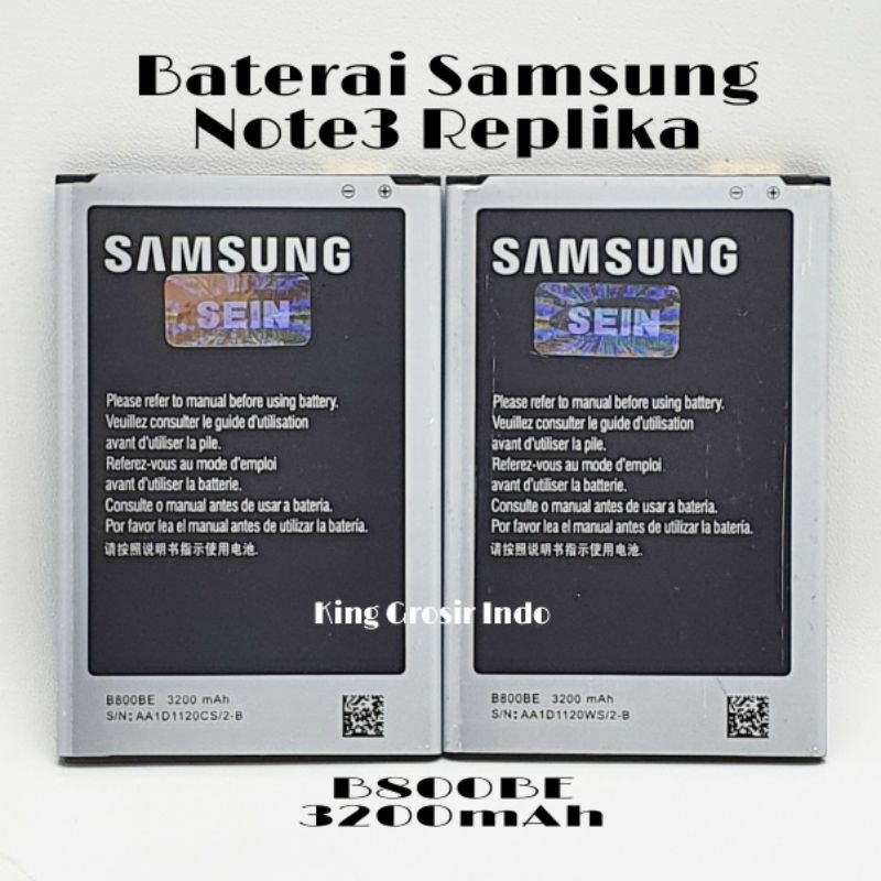 Baterai Samsung Note 3 Replika Original OEM B800BE Battery