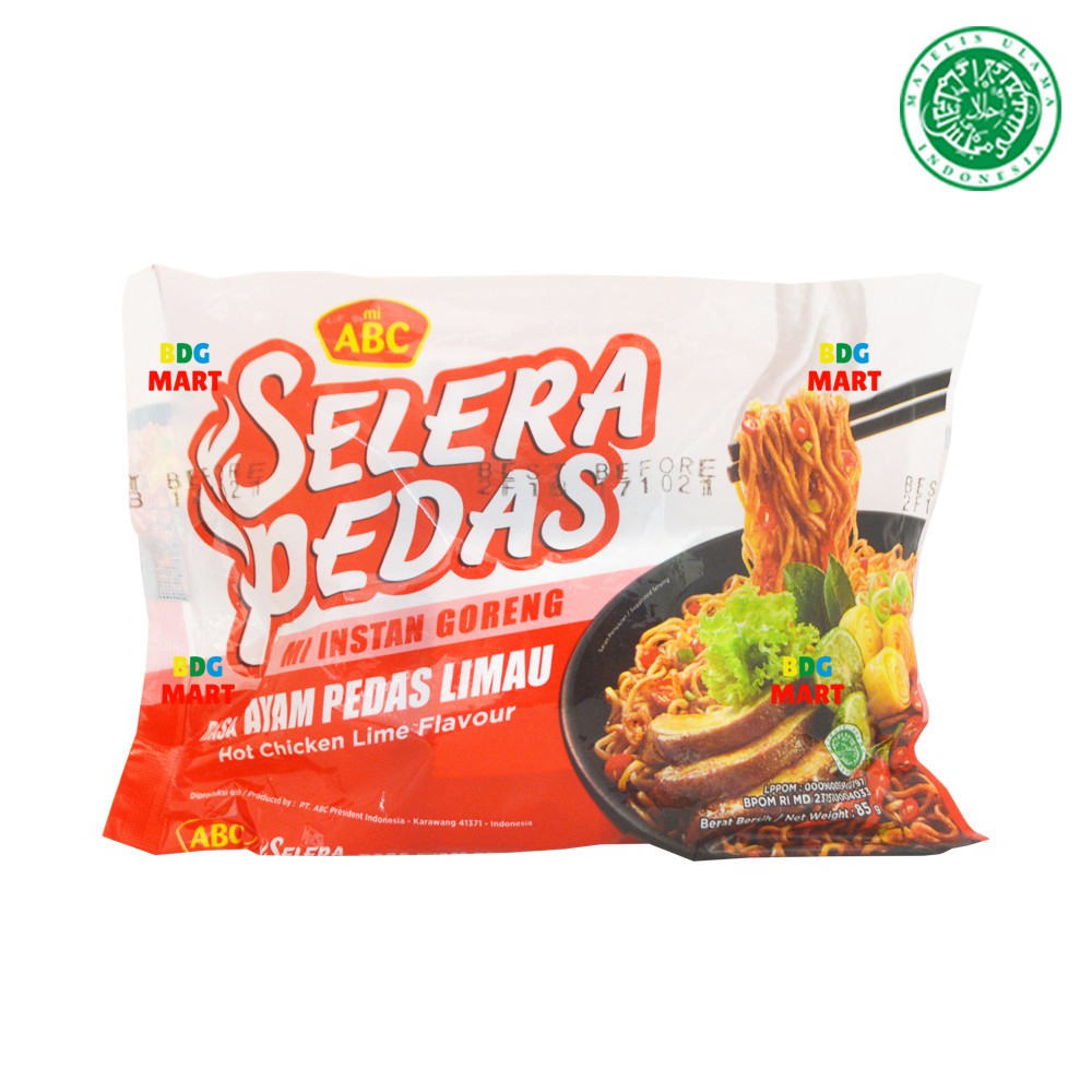 

ABC Selera Pedas Ayam Pedas Limau Mie Instan Goreng Halal MUI - 85gr