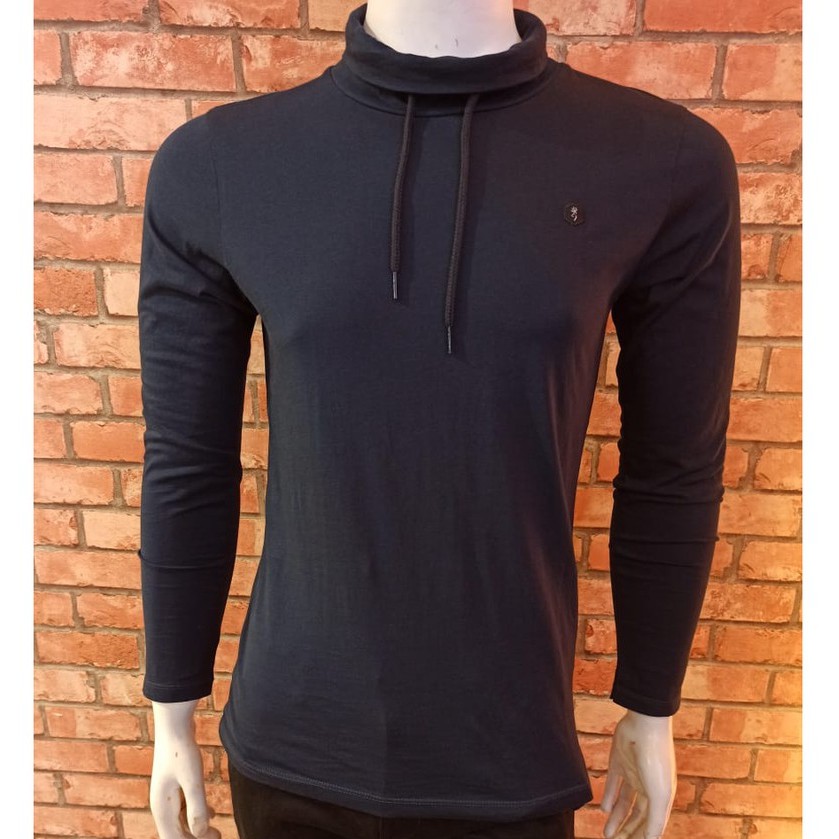 Kaos Lengan Panjang Cressida Kerah Nude