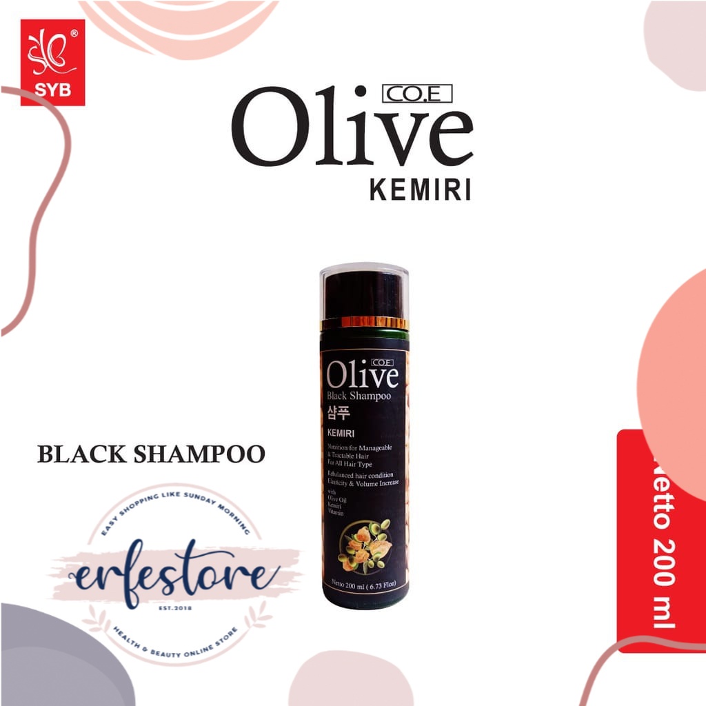 SYB Co. E Olive Black Shampo Kemiri