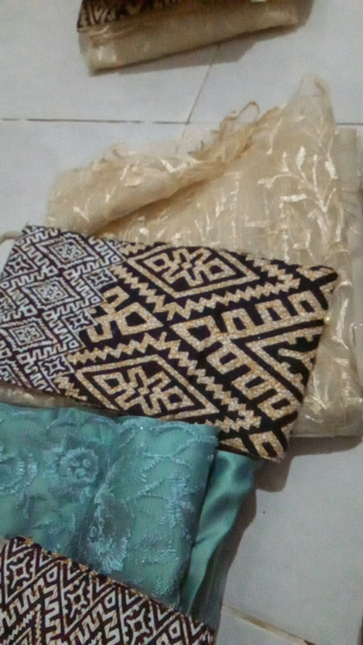 Ready Anak Cowok - Batik Couple Brokat Nyk Cinderella Tulle Tali Serut Free Selendang