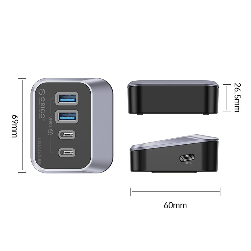 ORICO 4 Port USB 3.2 Hub Type C to C USB A 10Gbps 0,5M