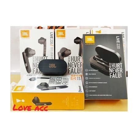 Hadset bloetooth TWS JBL LIVE 220 EARPHONE HEADSET BLUETOOTH BY HARMAN SUPERBASS Headset Hengset Had