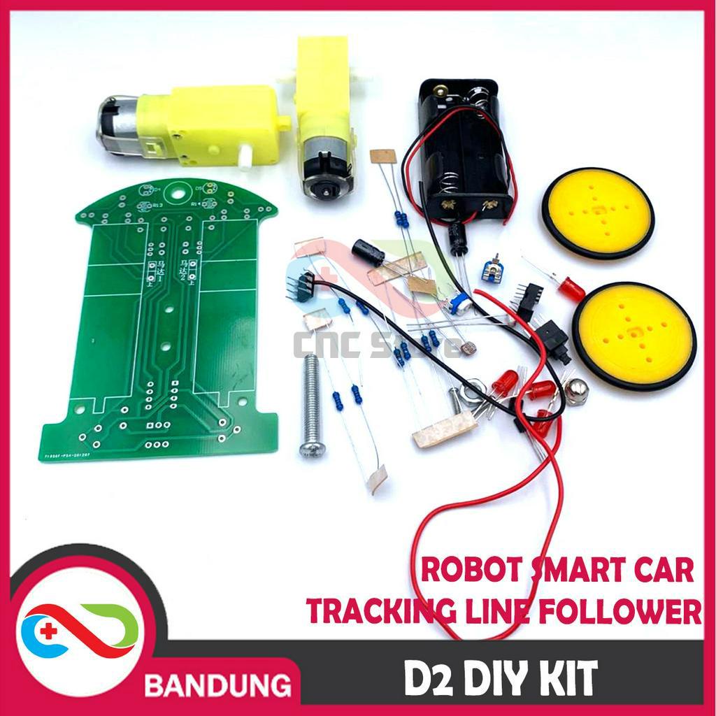 D2-1 DIY KIT SMART CAR TRACKING LINE FOLLOWER LM393 DUAL MOTOR