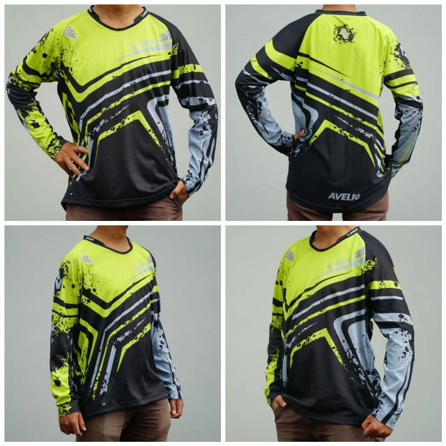 Avelio Jersey flank air jersey sepeda MTB keren dan nyaman baju sepeda bicycle bike shirt motor cros