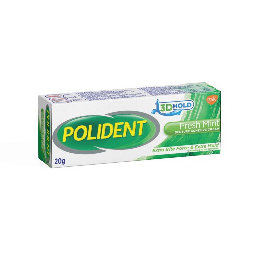 POLIDENT 3D HOLD FRESH MINT 60 GR - Perekat Gigi Palsu Tiruan 20 gr