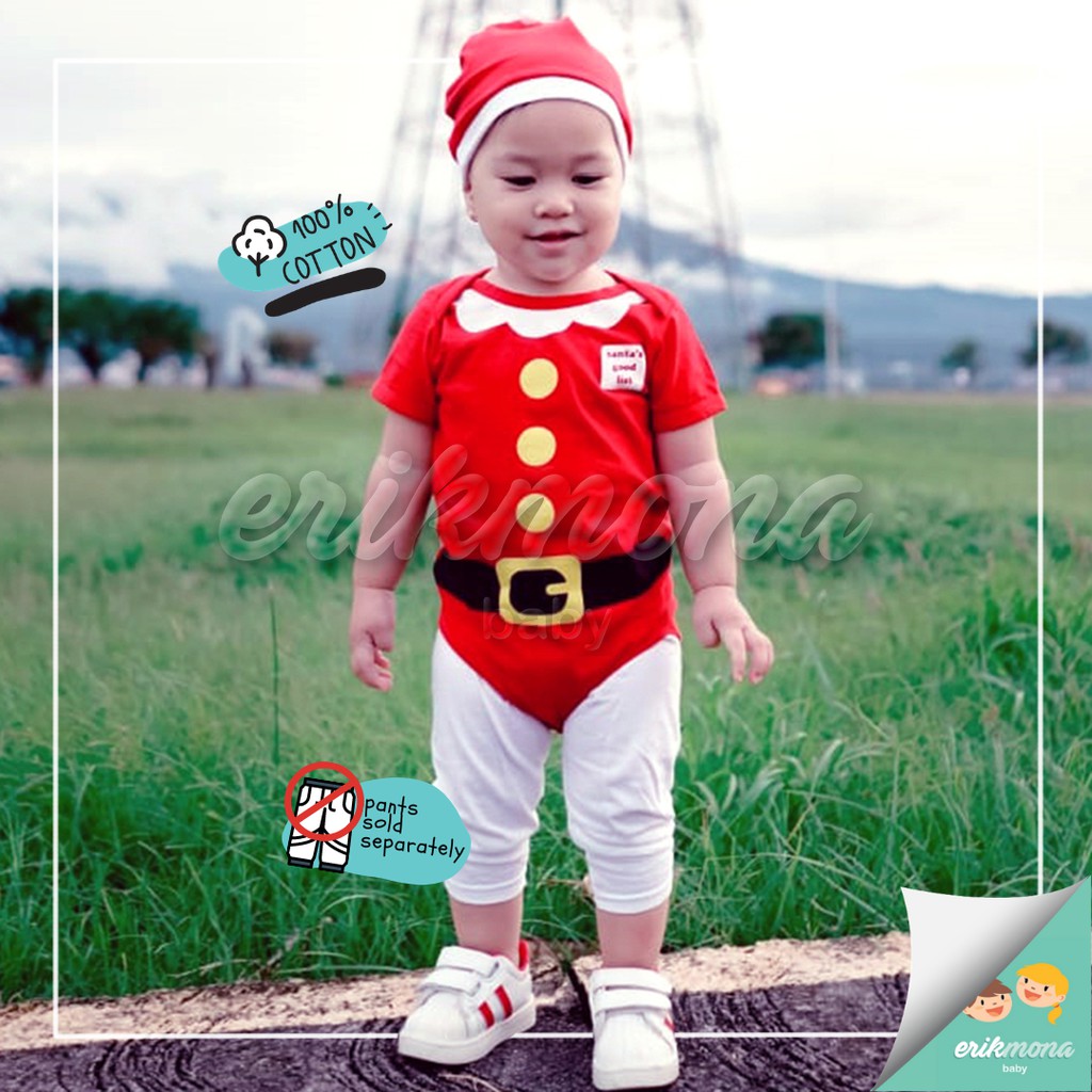 baju bayi jumper bayi karakter model santa lucu murah