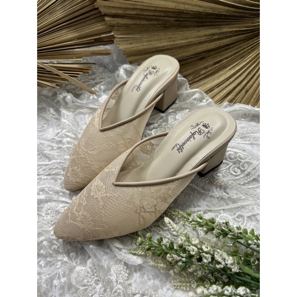 sepatu Rafaizoutfit sepatu johana cream tinggi 5cm tahu