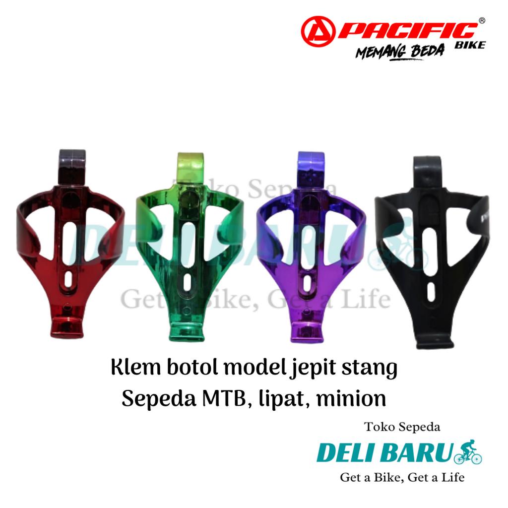 Pacific Klem dudukan botol minum model jepit stang sepeda anak BMX MTB lipat federal minion