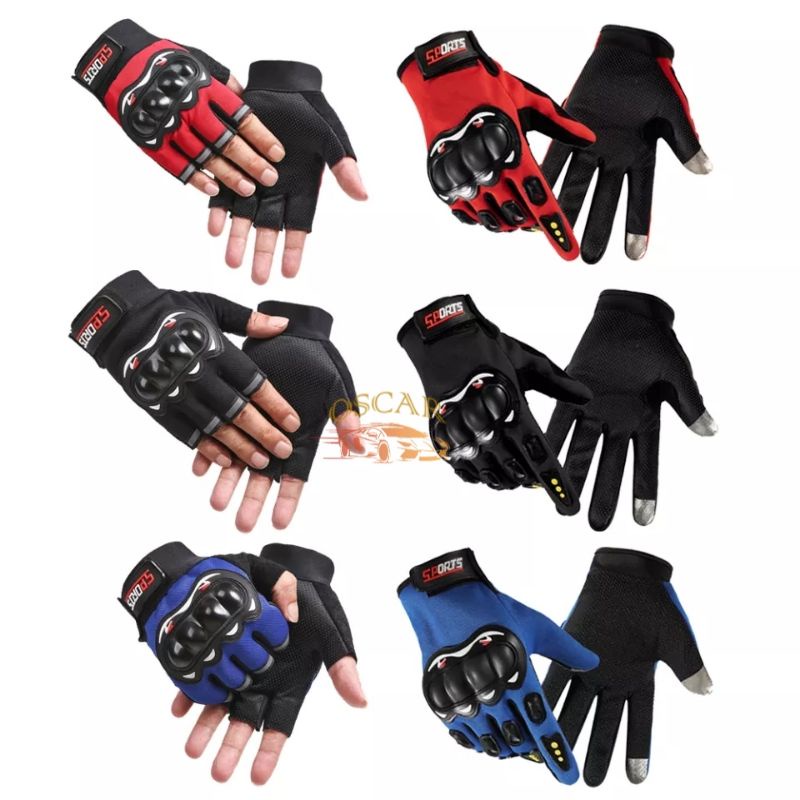 SARUNG TANGAN PRIA MOTOR BUCKLE / GLOVE MOTOR PRIA DENGAN BUCKLE