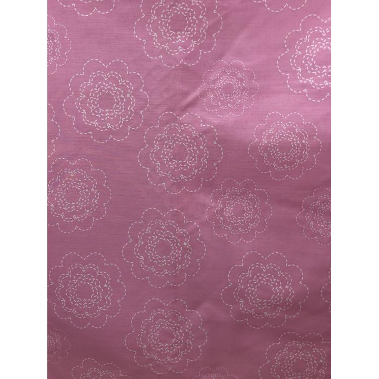 ⅍ Kain Katun Motif Bunga Pink ◘