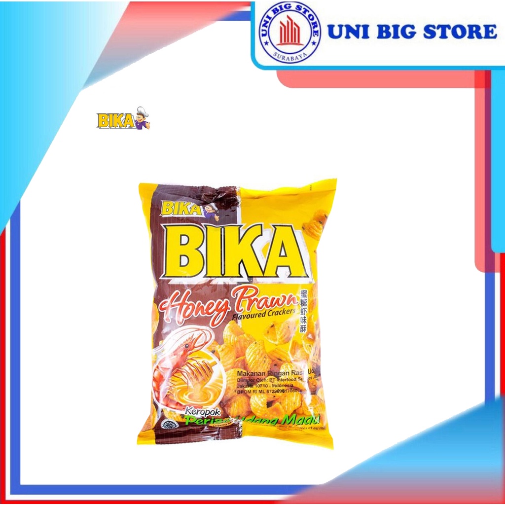 

BIKA Honey Prawn Flavoured Crackers 70 gr Keropok Perisa Udang Madu