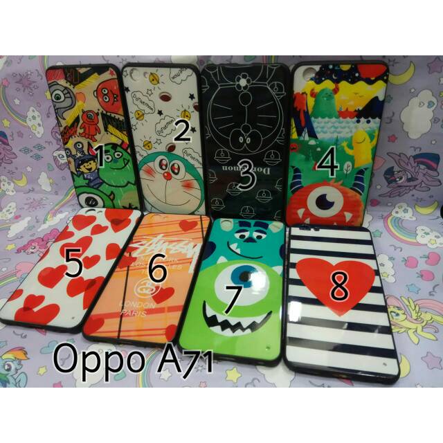 Case fuze glass cartoon oppo A71