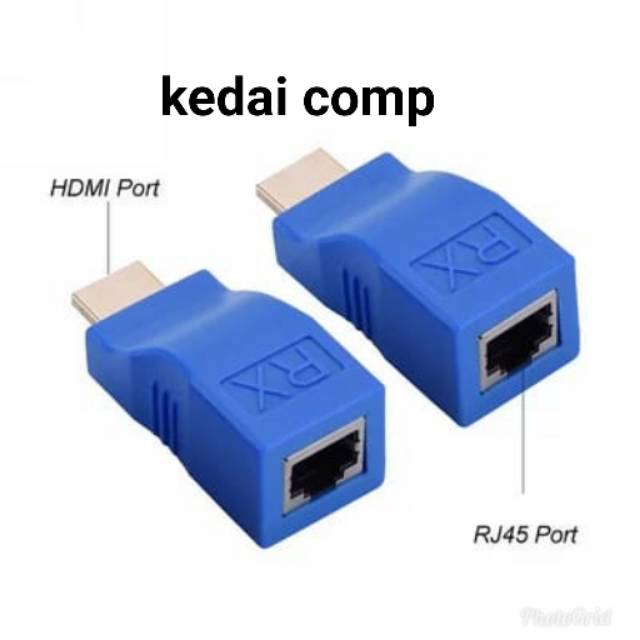 HDMI to LAN Adapter Extender HDMI 30meter dengan Kabel Lan RJ45