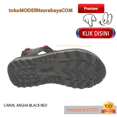 Sandal pria sandal gunung slide CARVIL ARGHA GM BLACK RED