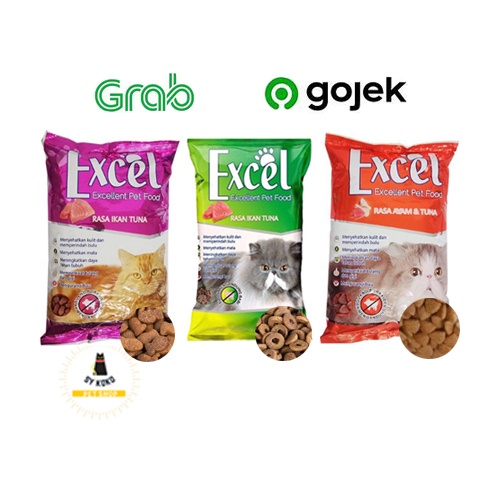 Excel 500 gram makanan Kucing kering all varian Makanan hewan peliharaan