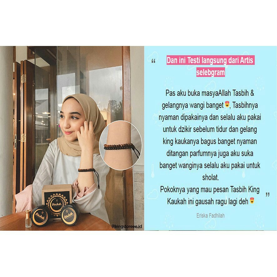 Tasbih Kokka BERSERTIFIKAT Bulat 99 Diameter Besar 10mm Kaukah Kaoka Bonus parfum&amp;gelang koka (PO)