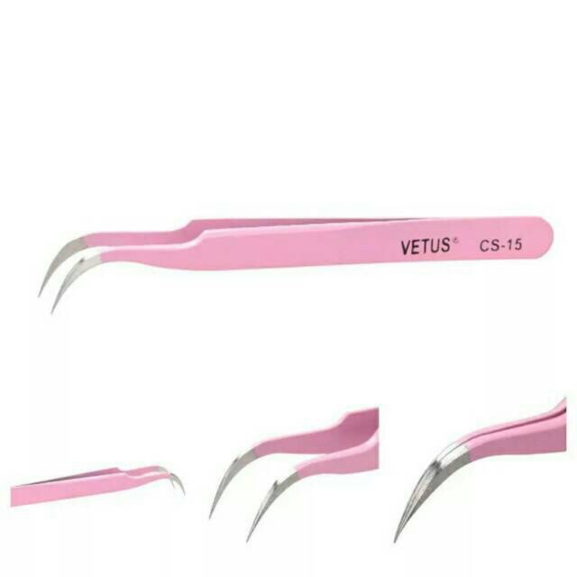 Vetus Tweezer lurus bengkok Pinset Eyelash Extension best seller