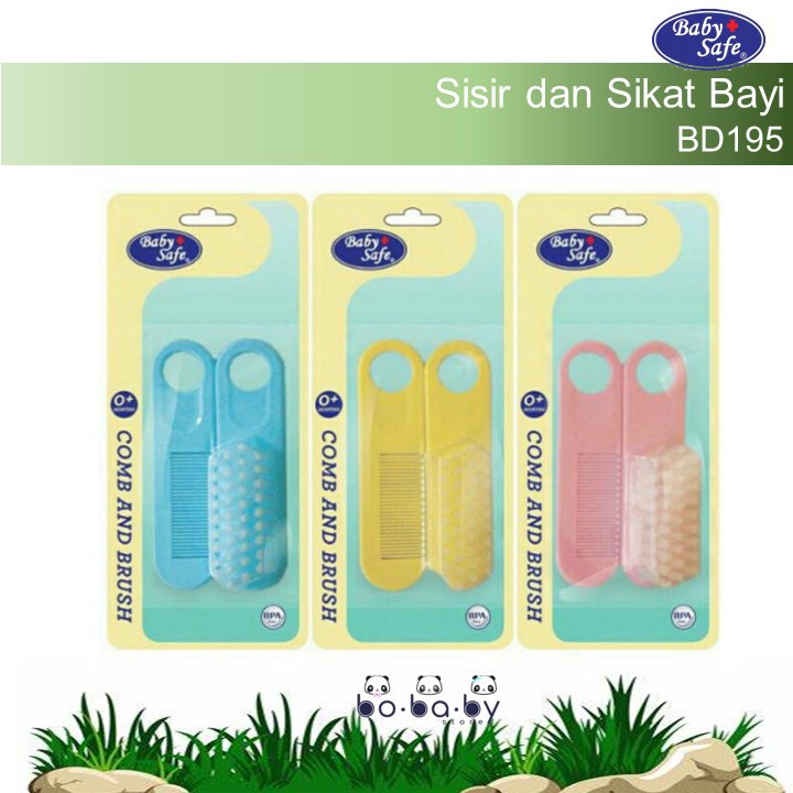 Sisir dan Sikat Bayi Babysafe / Baby Safe Comb and Brush (BD195)