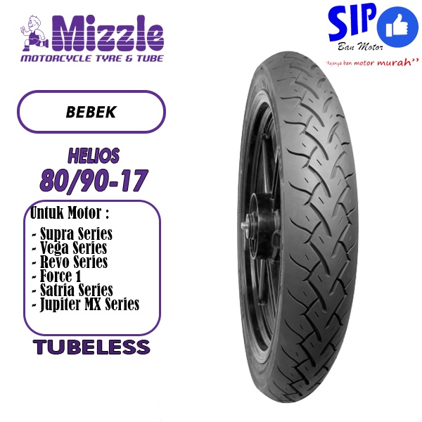 Ban motor bebek Mizzle Helios 80 90 17 tubeless